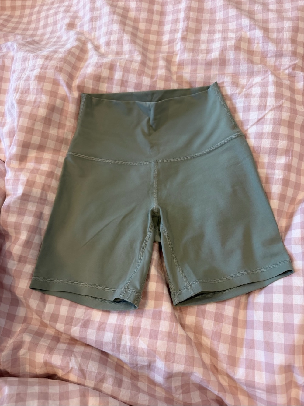 lululemon athletica High-Rise Sage Green Bike Shorts